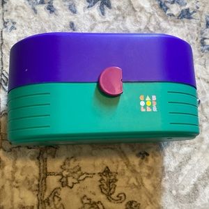 Vintage 80/90s purple and teal caboodle